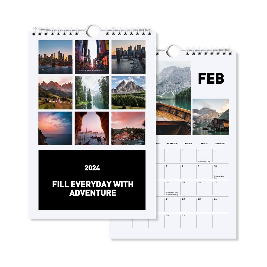 Mini Photo Collage Wall Calendar | Pinhole Press
